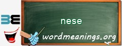 WordMeaning blackboard for nese